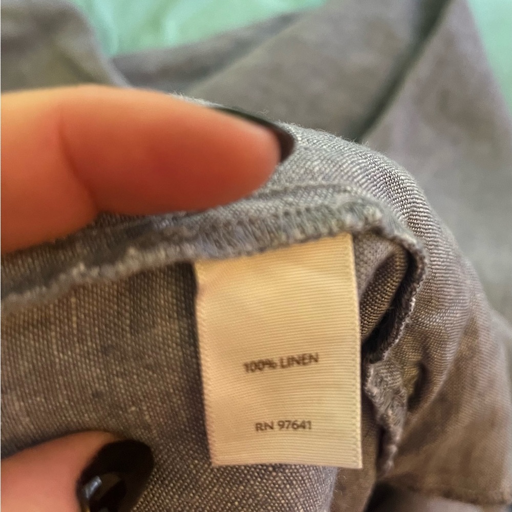 J. Jill Light Blue Wide Leg Linen Pants - Picture 5 of 6